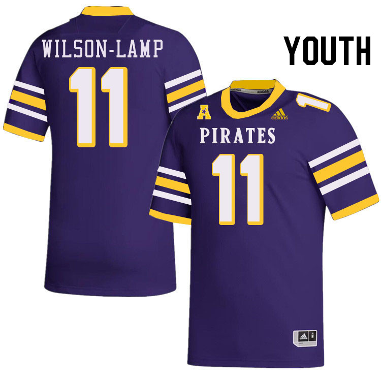 Youth #11 Andrew Wilson-Lamp ECU Pirates College Football Jerseys Stitched-Throwback